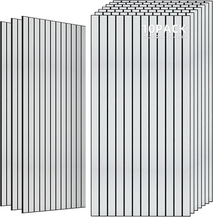 TO-TH Wood-Look Acoustic Wall Panels, 10 Pack 47.2” x 23.6” Sound Panels by TO-TH