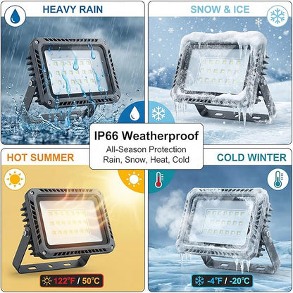 XXBSAZ 50W LED Flood Lights Outdoor, Plug-in & Hardwired Security Lights - Image 3
