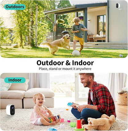 2K UHD Smart Wireless Security Camera Indoor/Outdoor, Battery Powered WiFi - Image 8