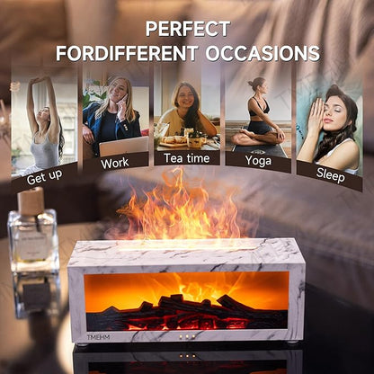 Fireplace Flame Air Diffuser Humidifier, 7 Colors Aromatherapy Essential Oil - Image 7