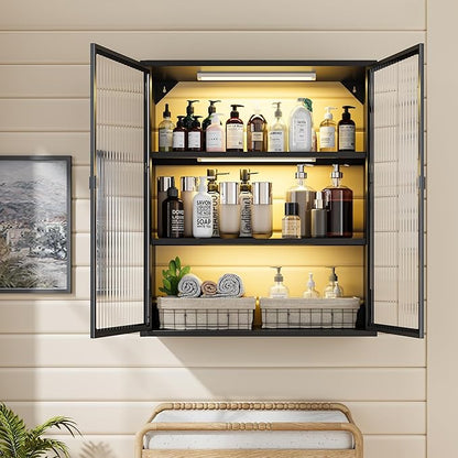 Bathroom Wall Cabinet Over Toilet, Metal Laundry Room Cabinets Wall Mounted by YILFANA