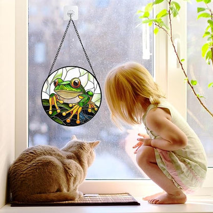 DASTOLL Stained Glass Window Hanging, and Mom 6.3 in - Image 2