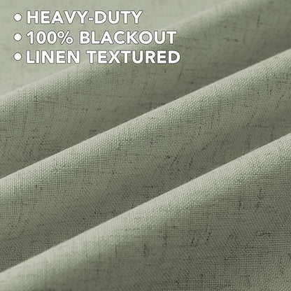 H.VERSAILTEX Linen Curtains 100% Blackout Curtains - Image 5
