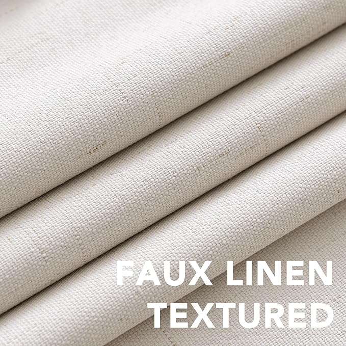 H.VERSAILTEX 100% Blackout Curtains Linen Textured Blackout Curtains - Image 4
