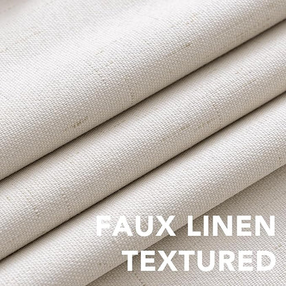 H.VERSAILTEX 100% Blackout Curtains Linen Textured Blackout Curtains - Image 4