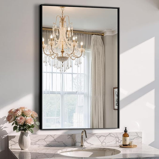 Bathroom Vanity Mirror for Wall, HD Shatterproof Glass, Hangs Horizontally or by TRAHOME