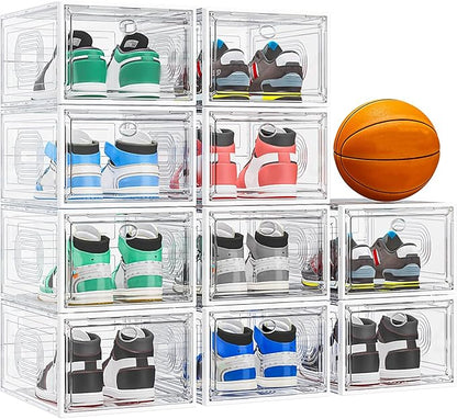 10 Pack Thicken Shoe Organizer Stackable, Upgraded Sturdy Shoe Storage Box - Image 7