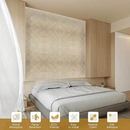 Autorific Acoustic Wall Panels, 6 Pack Total Size 72 x 48 Inches, Self-Adhesive - Image 8