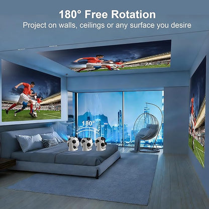 Mini Portable Projector with WiFi and Bluetooth, Built-in Apps Smart Projector - Image 7