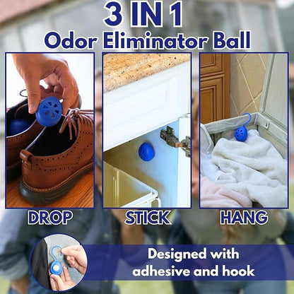 Air Jungles Shoe Deodorizer Balls 6 Ct, Ocean Scent, Odor Remover Balls - Image 4
