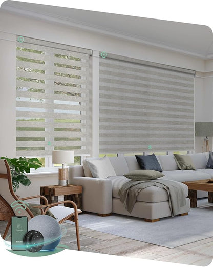 Yoolax Motorized Zebra Blinds Compatible by Yoolax