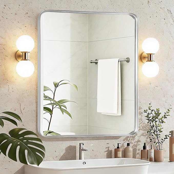 Fabuday Silver Bathroom Mirror by Fabuday