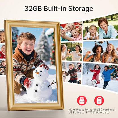 Frameo 10.1 Inch WiFi Digital Picture Frame, 1280x800 HD IPS Touch Screen Photo - Image 3