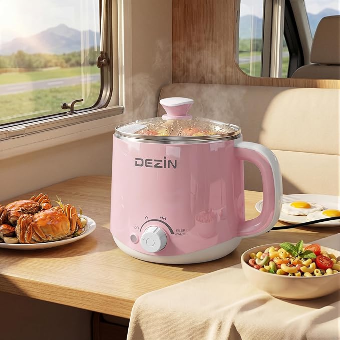 Dezin Hot Pot Electric, Rapid Noodles Cooker, Stainless Steel Electric Pot 1.6 - Image 7