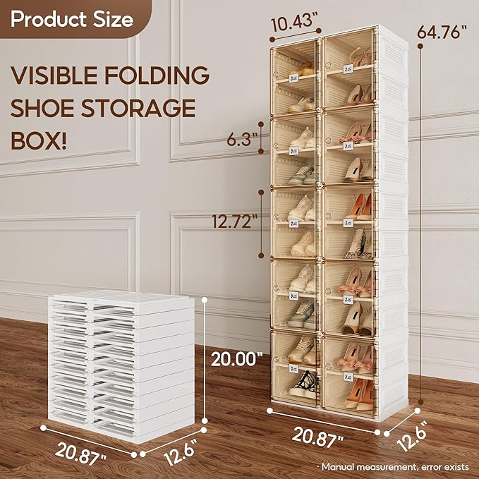 ANTBOX Shoe Organizer Storage Box, Portable Folding Shoe Rack - Image 6