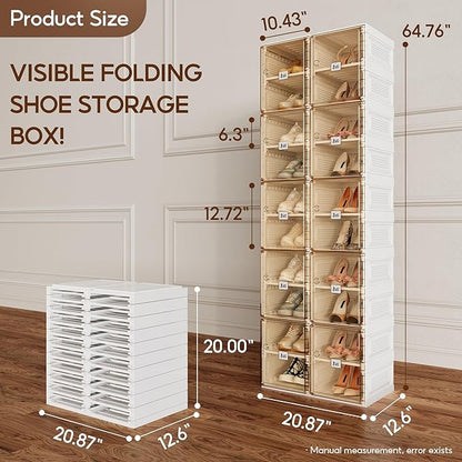 ANTBOX Shoe Organizer Storage Box, Portable Folding Shoe Rack - Image 6