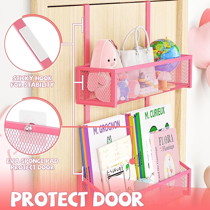 Kaiferty Over The Door Hooks Organizer, Coat Rack Over The Door Storage Hanger - Image 4