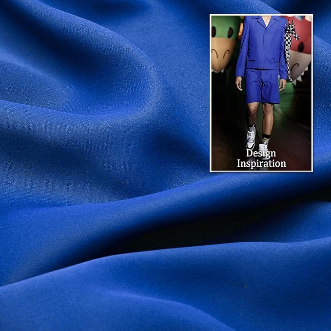 DUALIFE Royal Blue Curtains for Living Room 54 inch Length Solid Energy - Image 4