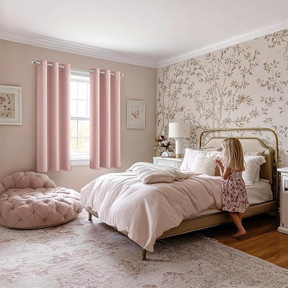 MIULEE Baby Pink Blackout Curtains - Image 6
