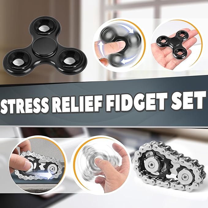Valentines Day Gifts for Him 5 Pcs Fidget Toys Adults & Teen Metal Fidgets - Image 4
