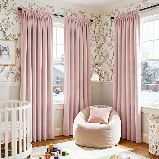 Lazzzy Blackout Curtains Thermal Insulated Room Window Drapes Super Soft Luxury - Image 6