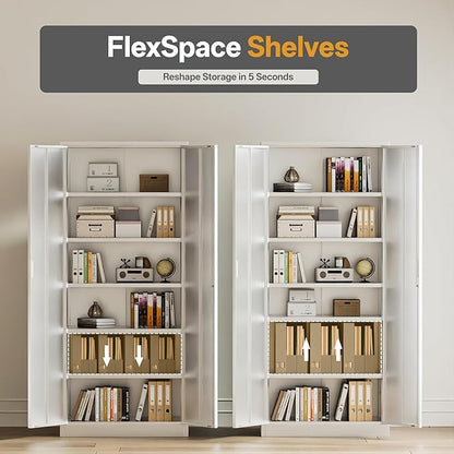 Steel SnapIt Cabinet, 71 Inch Metal Storage Cabinet - Image 5