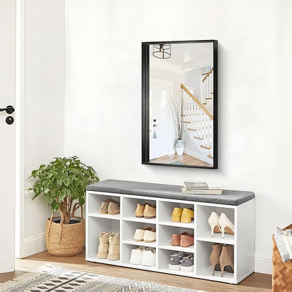 Black Bathroom Mirror, 40x24 Inch Rectangular Framed Mirror, Large Wall Mounted - Image 6