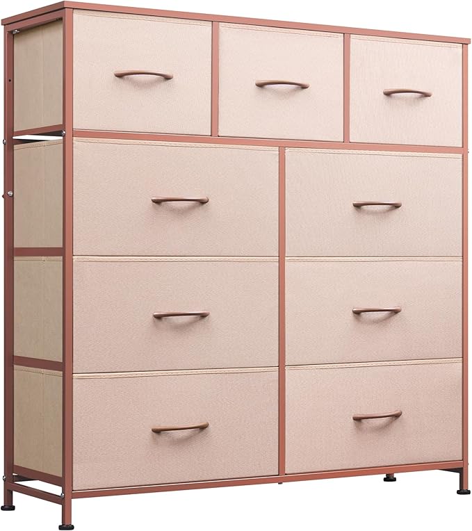 WLIVE 9-Drawer Dresser, Fabric Storage Tower by WLIVE
