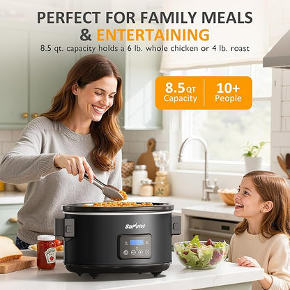 Sunvivi 8.5 Quart Programmable Slow Cooker: Multi-Cooker Food Warmer - Image 3