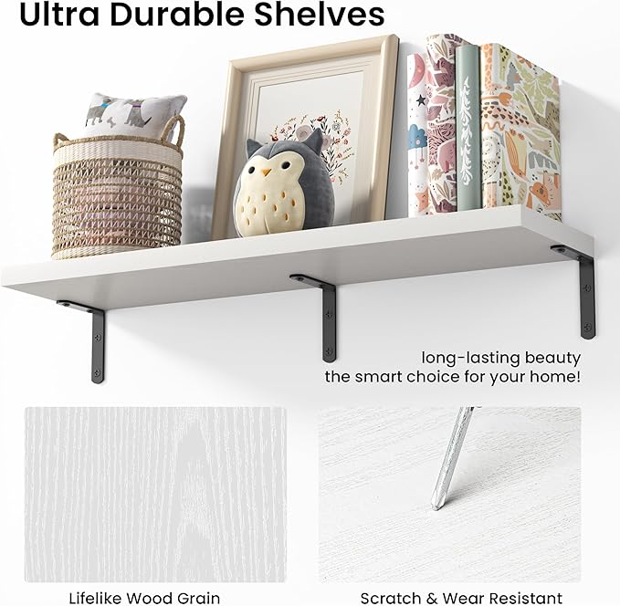 Marsmiles Extra Wide Floating Shelves - Image 4