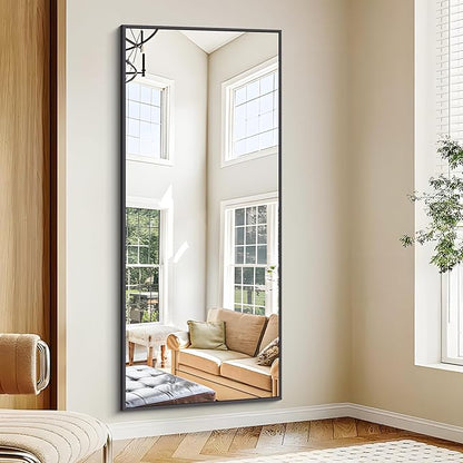 Black Bathroom Mirror for Wall, 72x30 Inch Rectangle Mirrors - Image 4