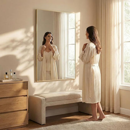 30"x48" Gold Bathroom Mirror, Metal Framed Vanity Mirror - Image 3