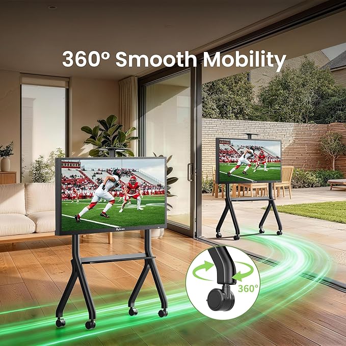 Sylvox Outdoor TV Rolling Cart, Heavy-Duty Y-Type Mobile TV Stand - Image 8