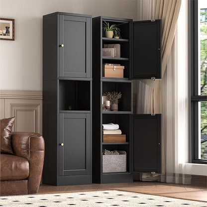 2-Door Metal Storage Cabinet, Tall Slim Pantry Organizer - Image 6