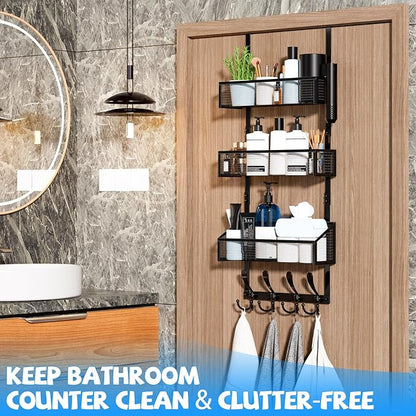 Kaiferty Over The Door Hooks Organizer, Coat Rack Over The Door Storage Hanger - Image 3