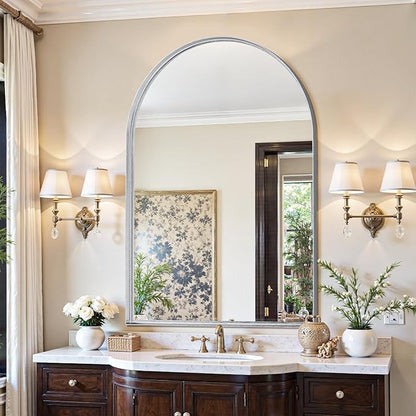 Arched Mirror 26"x38", Bathroom Mirror, Wall Mounted Vanity Mirror by AntokMirror