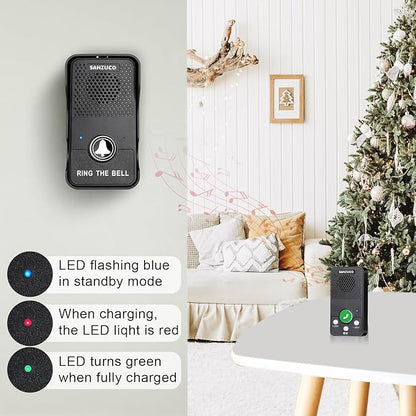 Wireless Doorbell, SANZUCO Doorbells Hands Free Communication, Full Duplex - Image 5