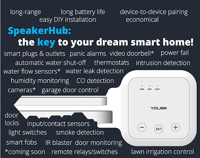 YoLink LoRa Smart Door Sensor Starter Kit: SpeakerHub Audio Hub & Door Sensor - Image 7