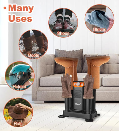 Boot Dryer for Work Boots, Shoe Dryer and Ozone Deodorizer, Portable Ski Boot - Image 4