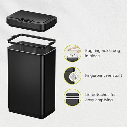 EKO Mirage-T 50 Liter / 13.2 Gallon Touchless Rectangular Motion Sensor Trash - Image 6