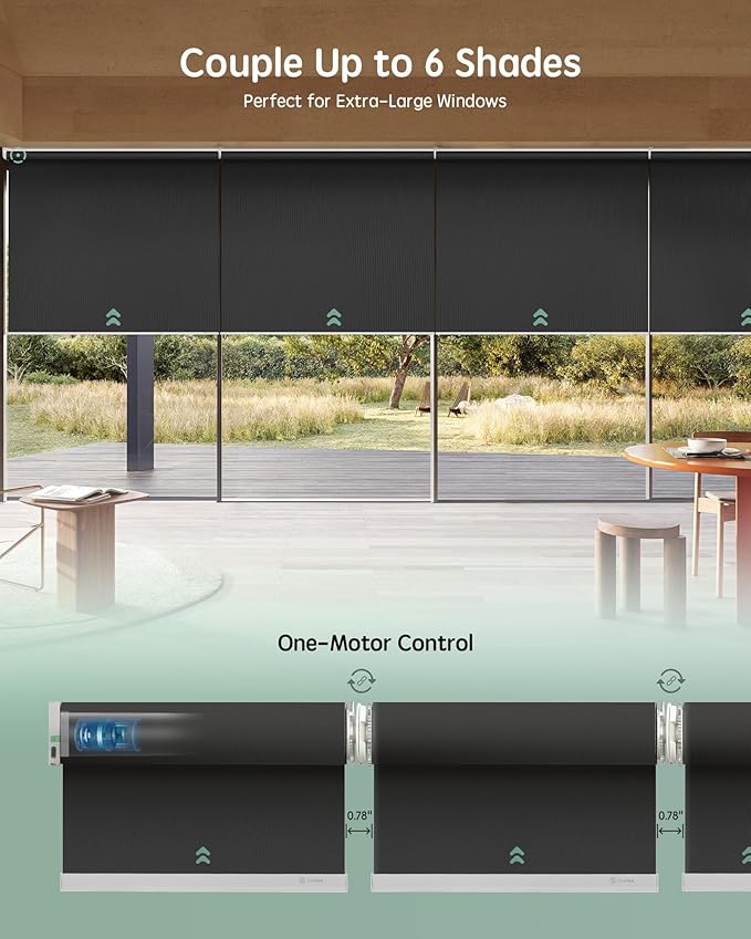 Yoolax Smart Coupled Roller Shades Compatible - Image 2