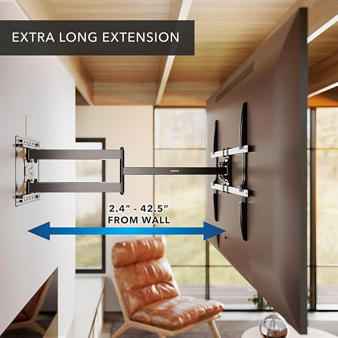 Mount-It! Long Arm Full Motion TV Wall Mount, Extra Long 42.5-Inch Extension - Image 3