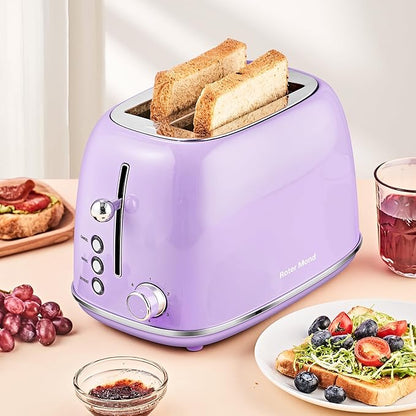 Roter Mond 2 Slice Toaster Retro Stainless Steel - Image 3