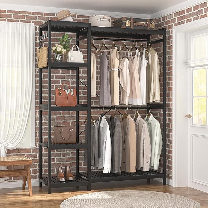 Homykic Bamboo Clothes Rack Garment Rack - Image 7