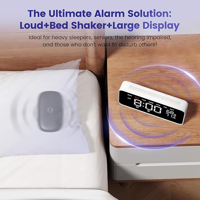 Dekala Bed Shaker Loud Alarm Clock - Image 2