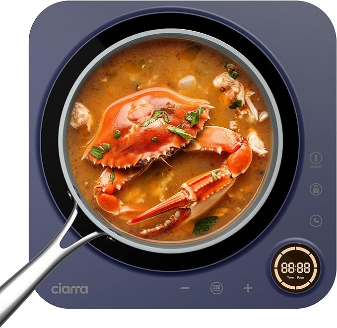 CIARRA CATIH1A-M Portable Induction Cooktop, Slim Single Electric Countertop by CIARRA