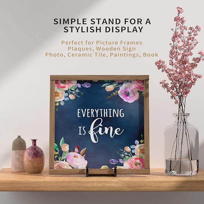 6 Inch Metal Square Picture Frame Easel Stands - Image 5