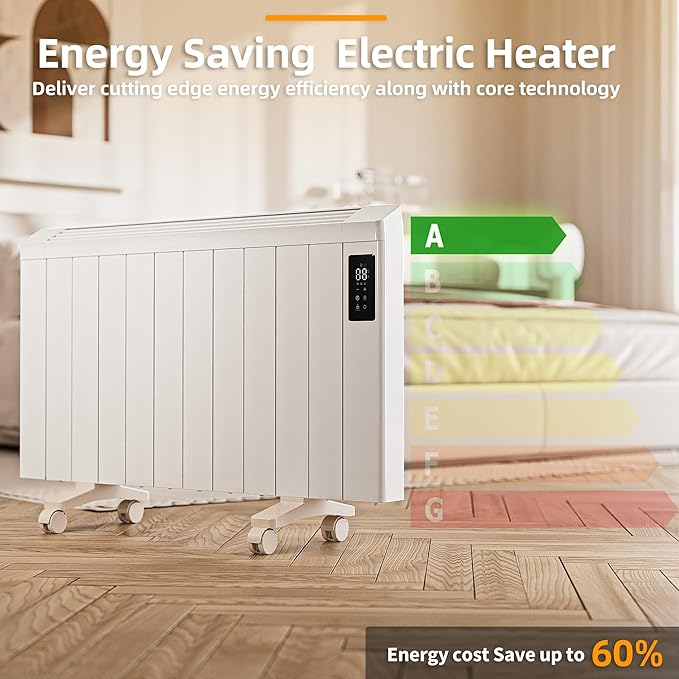 1500w Convection Panel Heater-Portable Electric Heaters, Plug-in Wall Heaters - Image 5