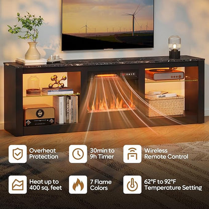 Bestier 63 Inch Modern Fireplace TV Stand - Image 3