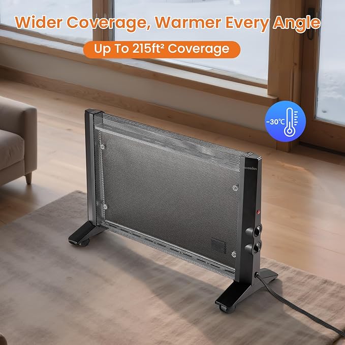 Space Heater for Indoor Use Large Room, 1500W Infrared Electric Room Heater for - Image 6